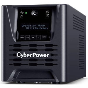 CyberPower PR750LCD3C Mini-Tower UPS, UL Rated, LCD panel, 6× NEMA 5-15R